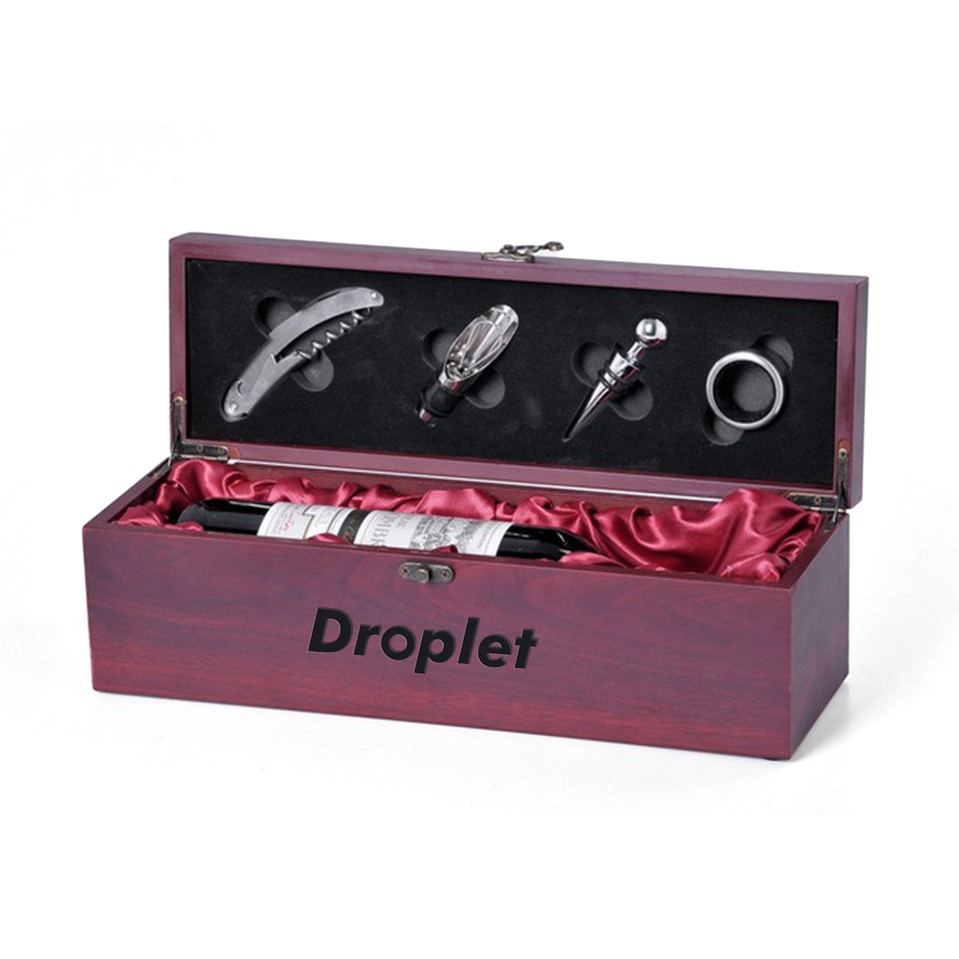 Wein-Geschenkbox mit 4 Weinzubehör