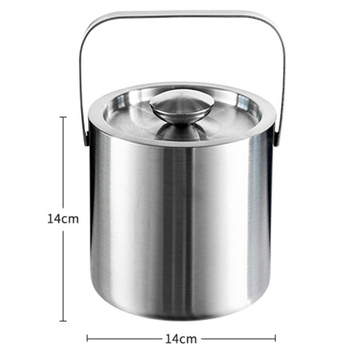 Stainless Steel Ice Bucket With Handle3