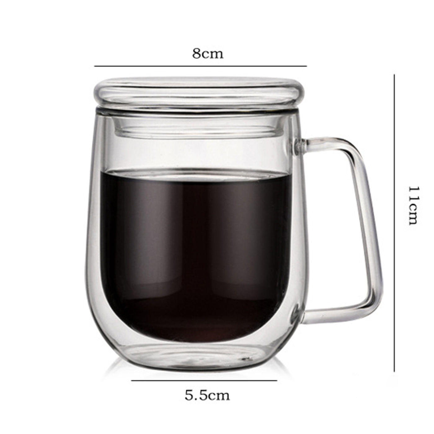 14 oz. Double-layer Glass Mug With Lid4