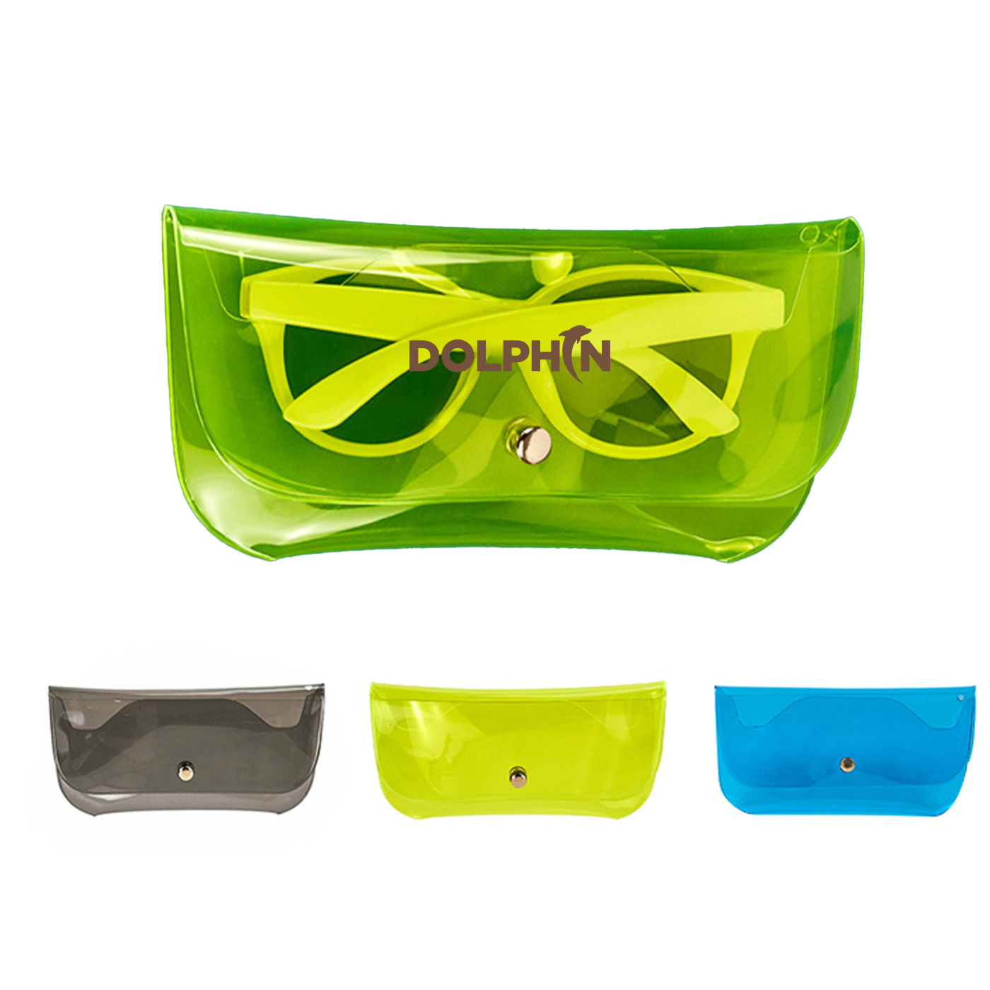 Sonnenbrillenbeutel, Sonnenbrillenetui, PVC, klares Gelee