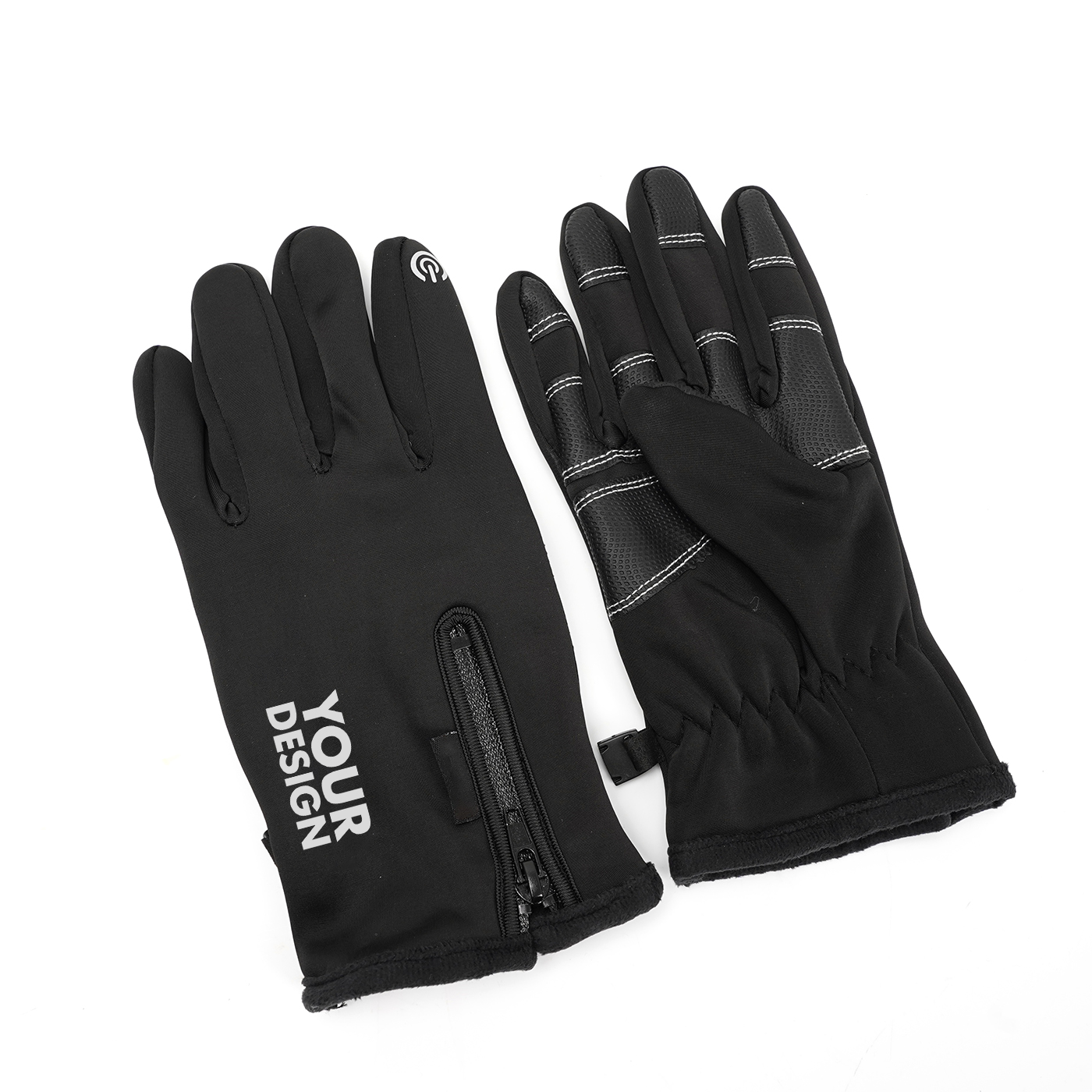 Winter Riding Gloves With Reflective Logo1