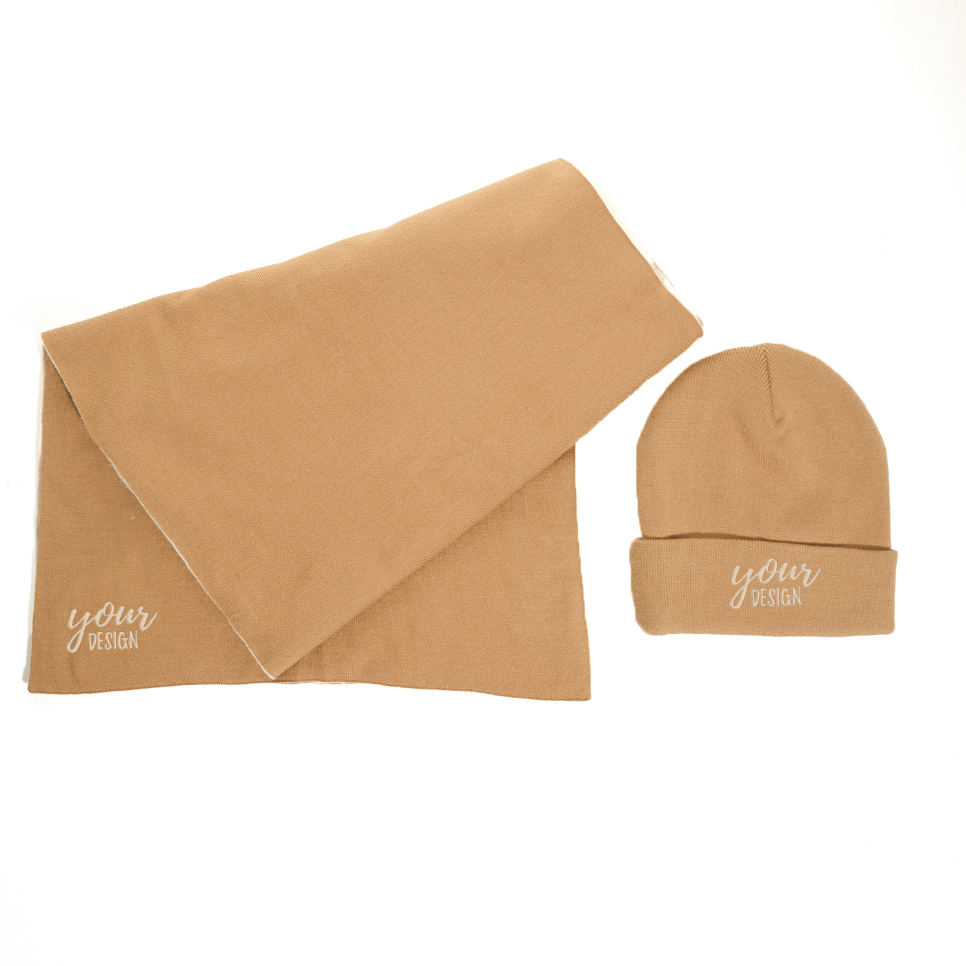 Premium Double Sided Beanie & Scarf Set