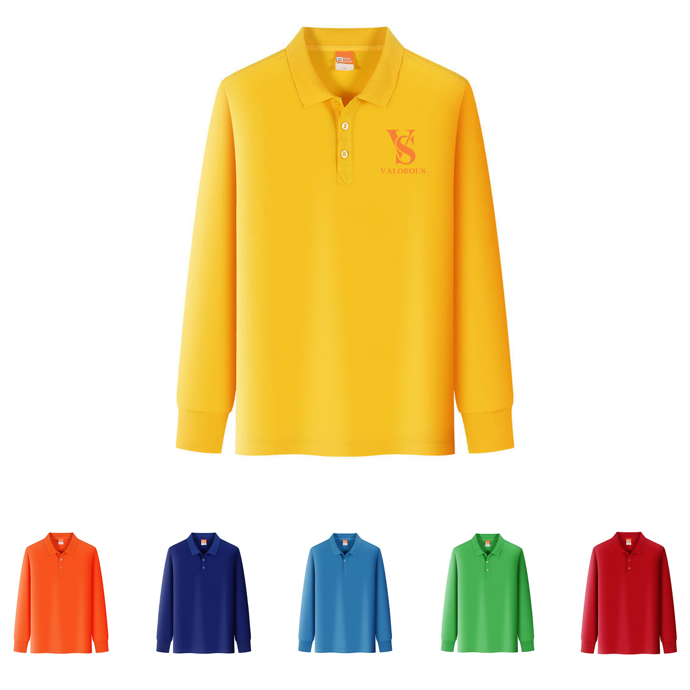 Long Sleeve Lapel Polo Shirt