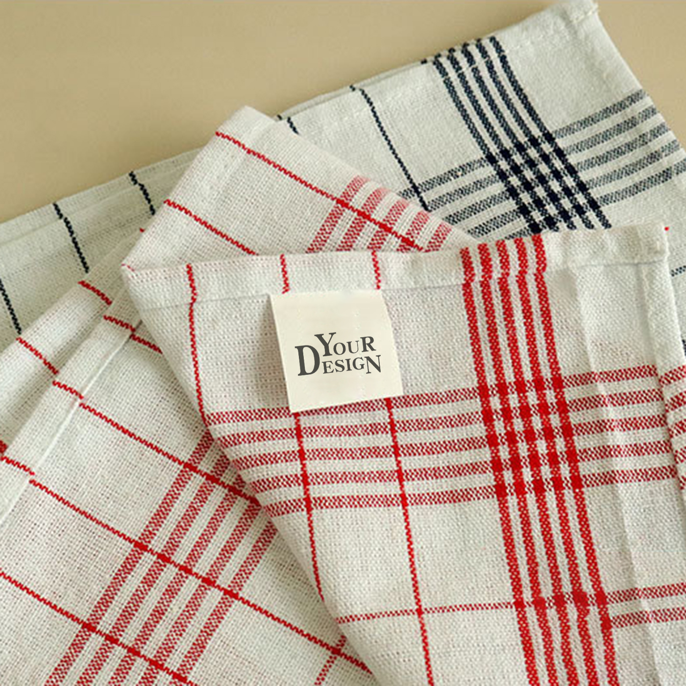 Classic Plaid Check Tea Towel1