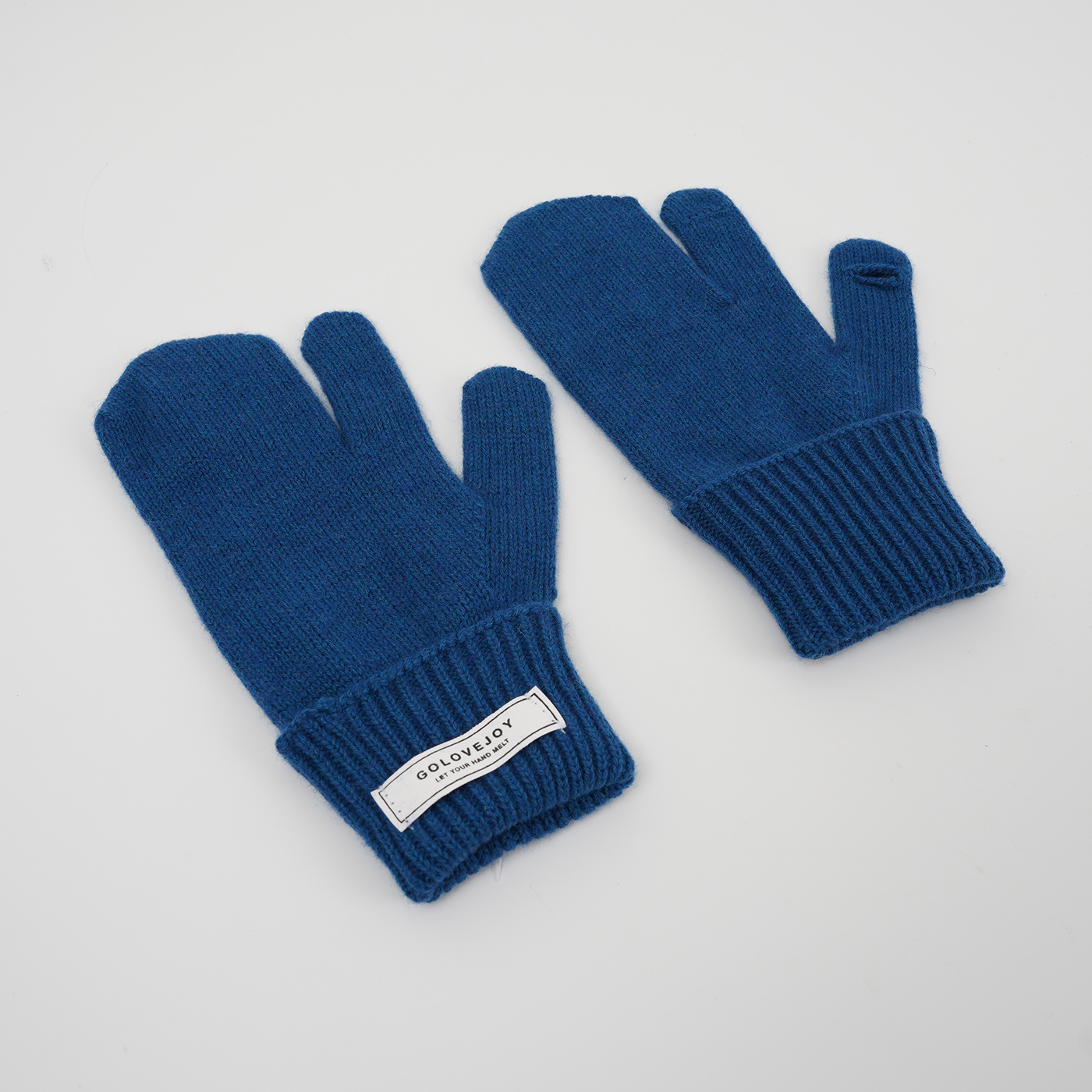 Wool Knitted Three Finger Gloves1