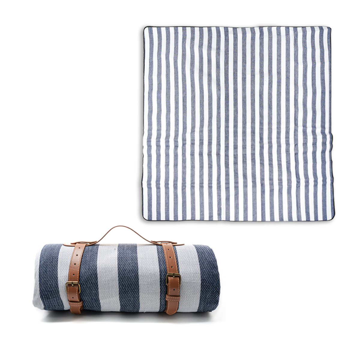 Picnic Blanket With Leather Carry Handle