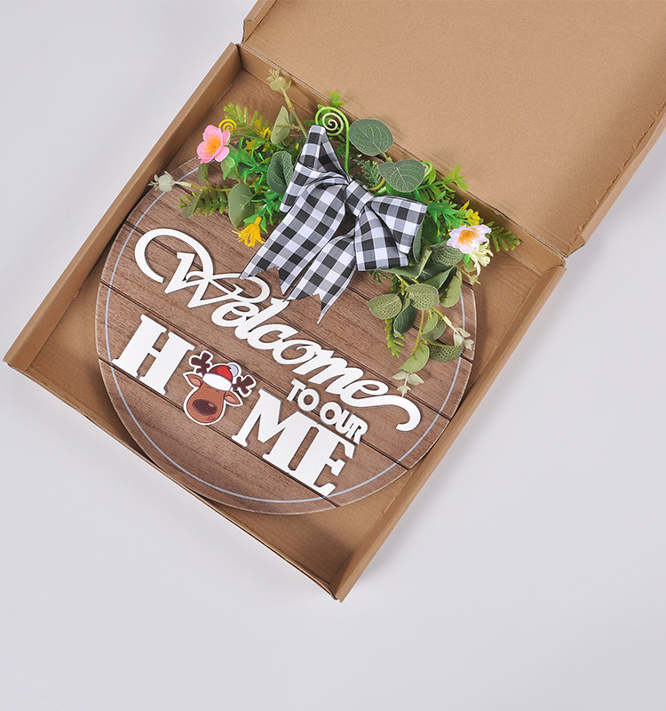  Front Door Wooden Seasonal Welcome Sign 3