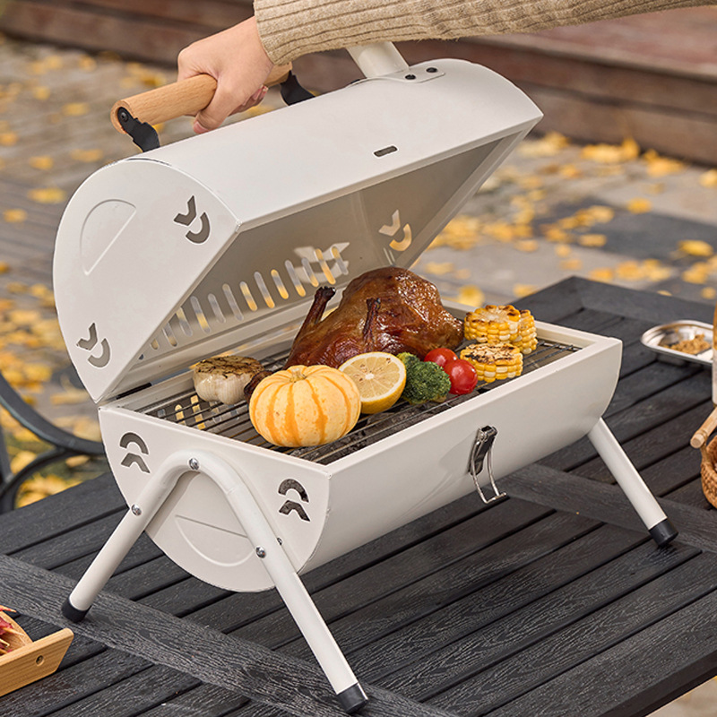 Portable Drum Barbecue Charcoal Grill3