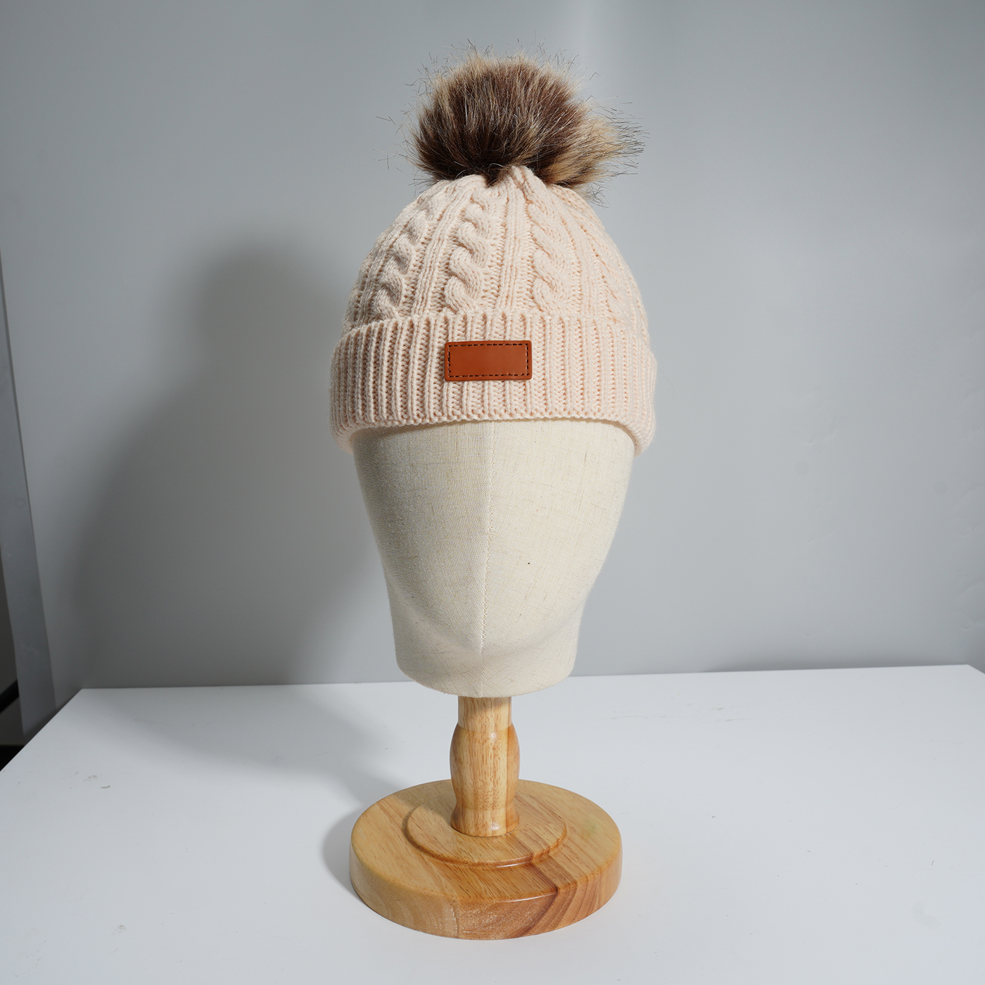 Fox Fur Pom Beanie2