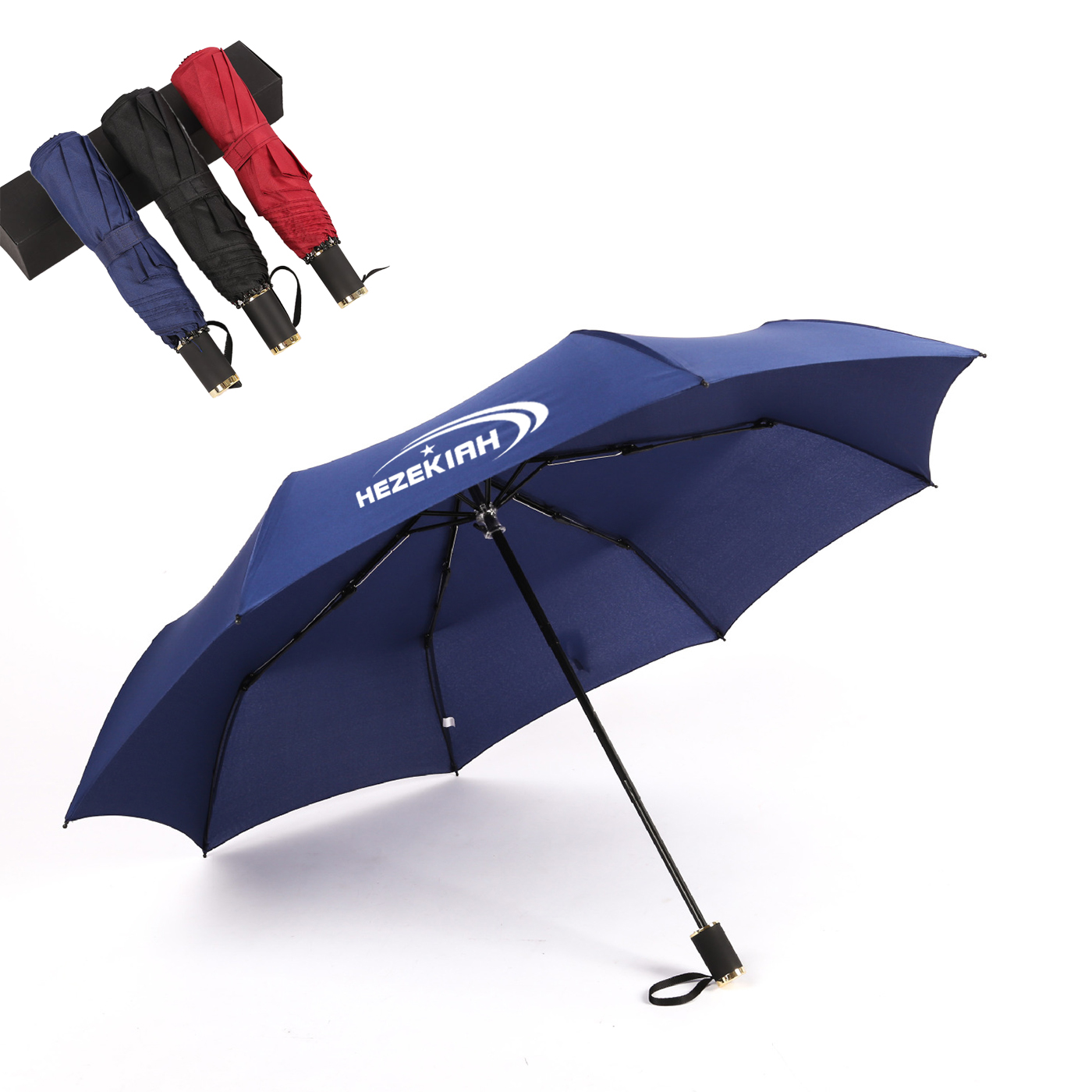 Regenschirm, Automatik, dreifach faltbar, RPET