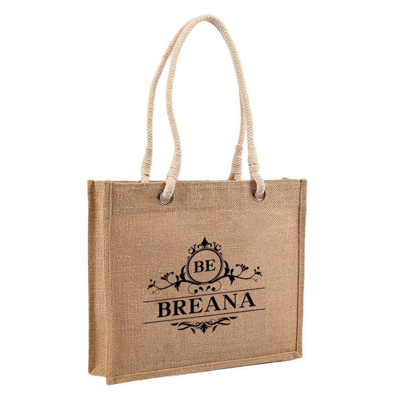 Jute Shopping Tote Bag