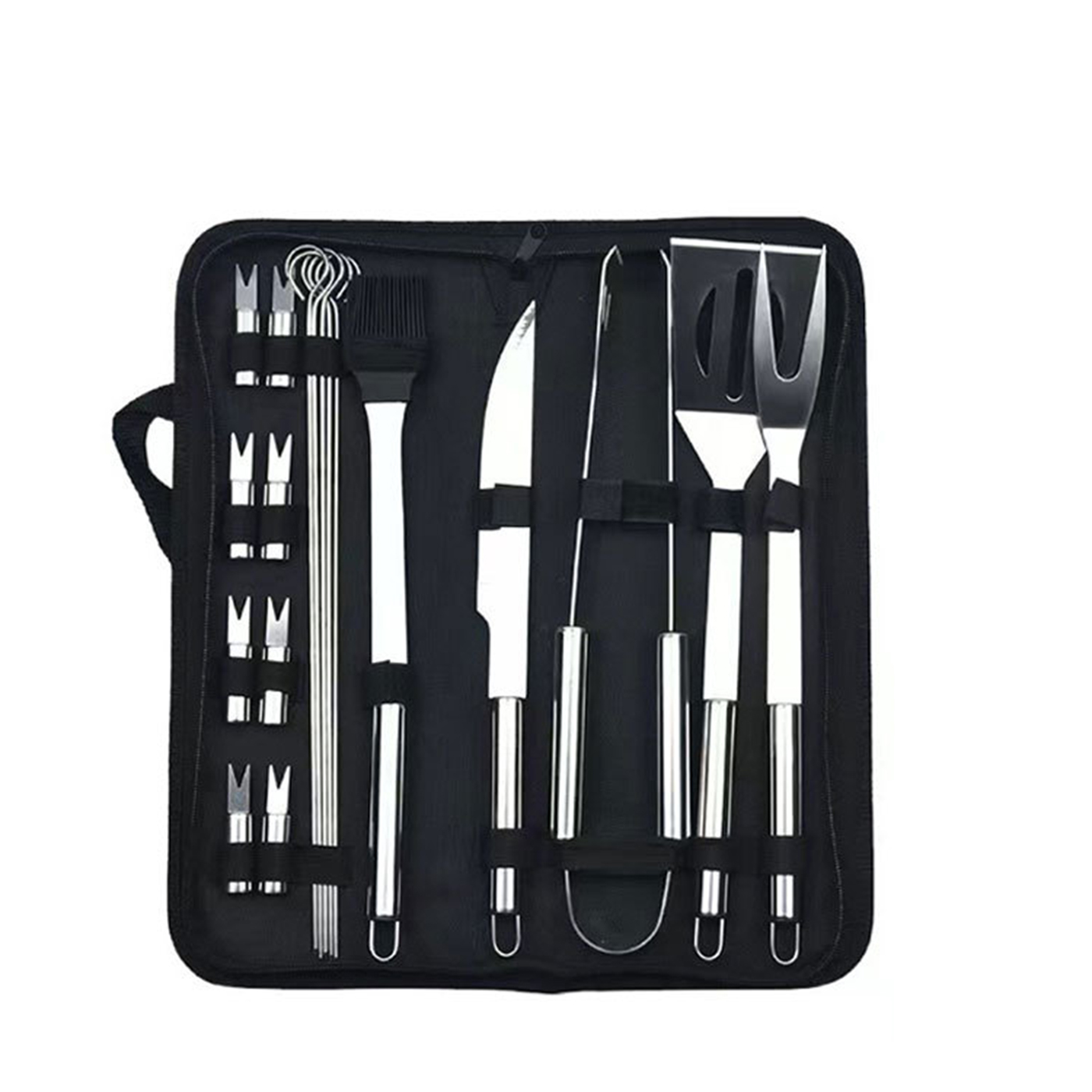 BBQ-Grillbesteck-Set, Edelstahl, 20 pcs
