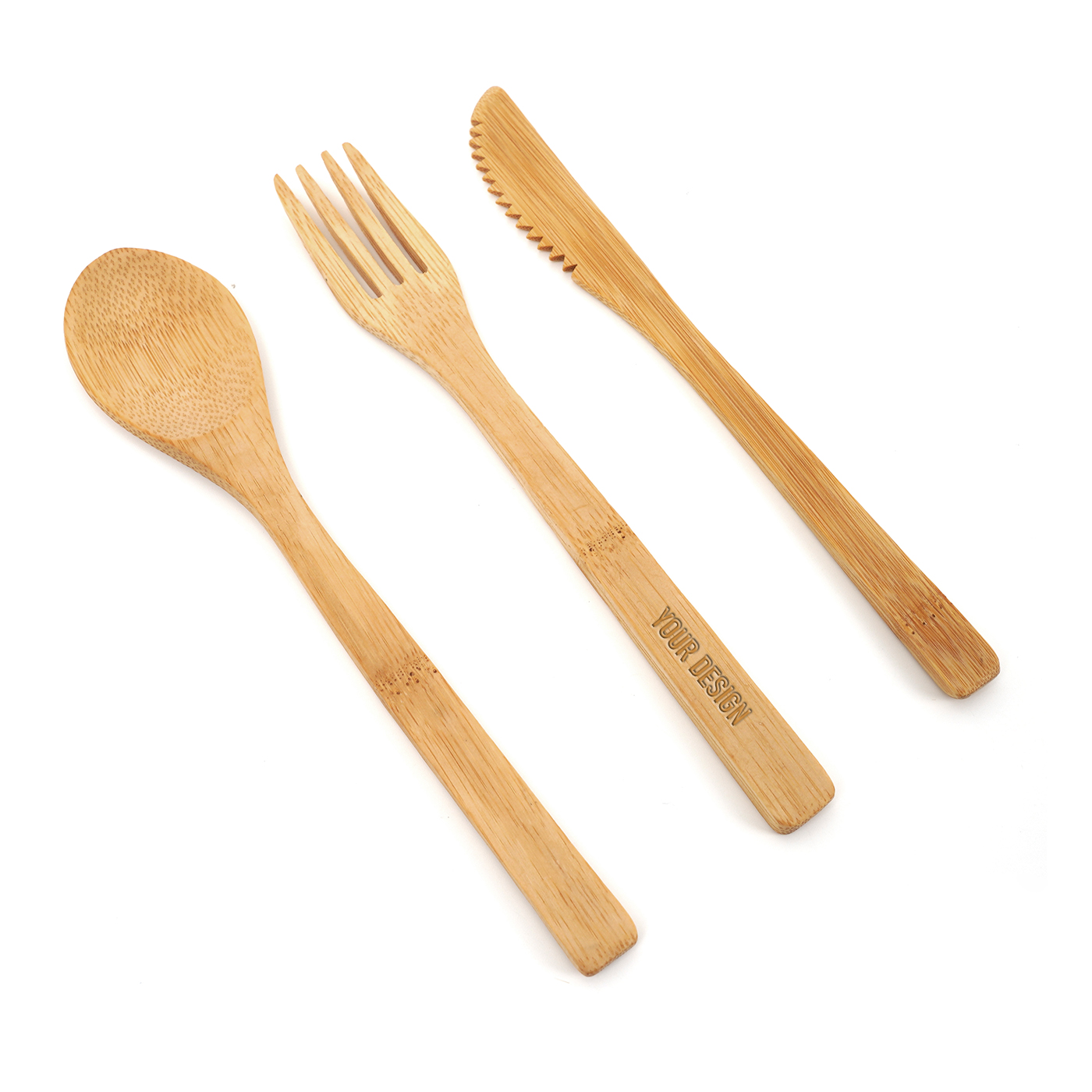 3 Pcs Bamboo Cutlery Set1