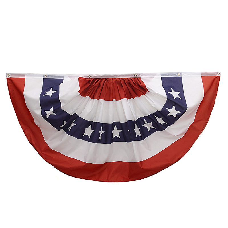 Polyester Pleated Fan Flag2