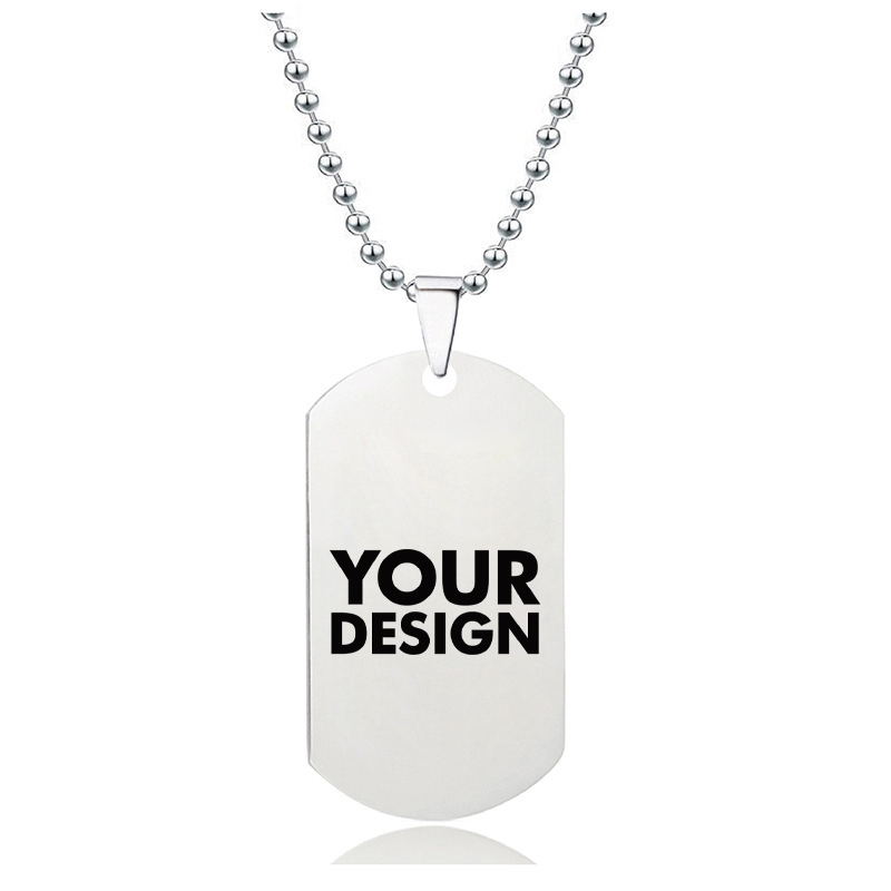 Custom Engraved Dog Tag Necklace2
