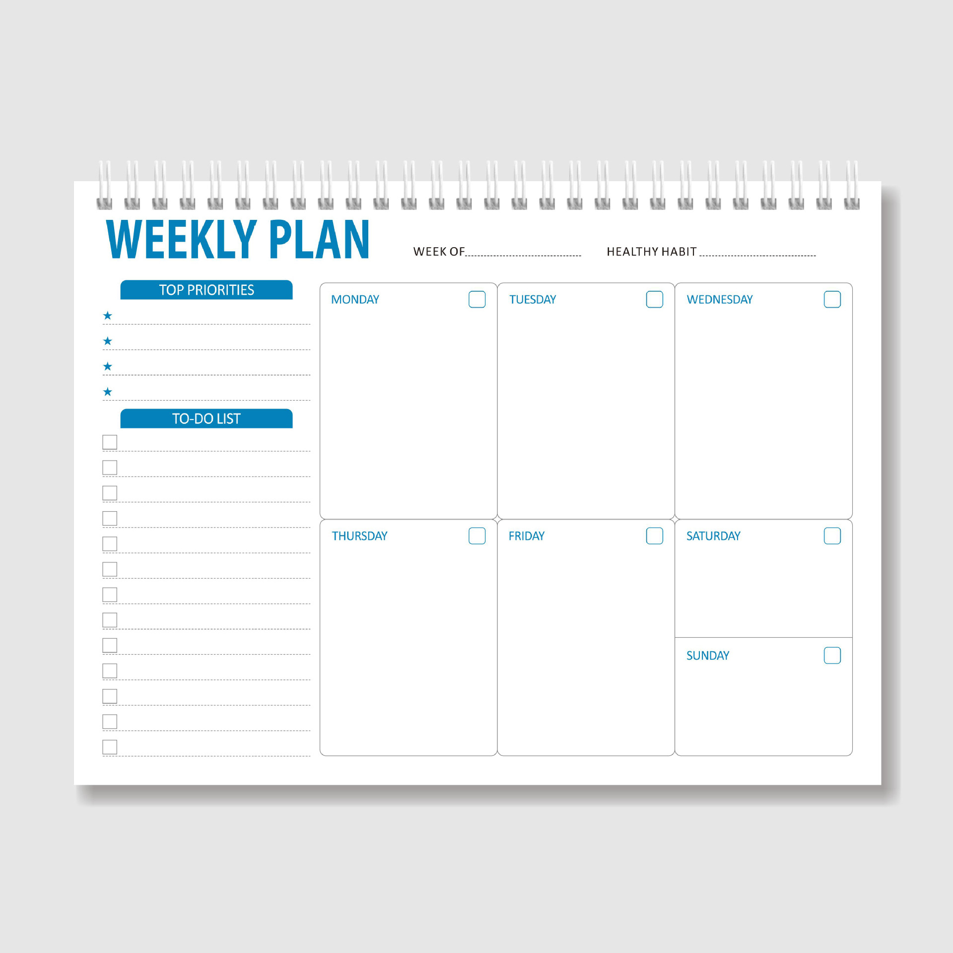 English Weekly Planner1