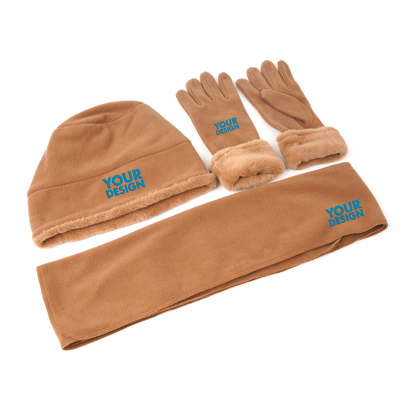 Polar Fleece Hat Scarf And Gloves Set2