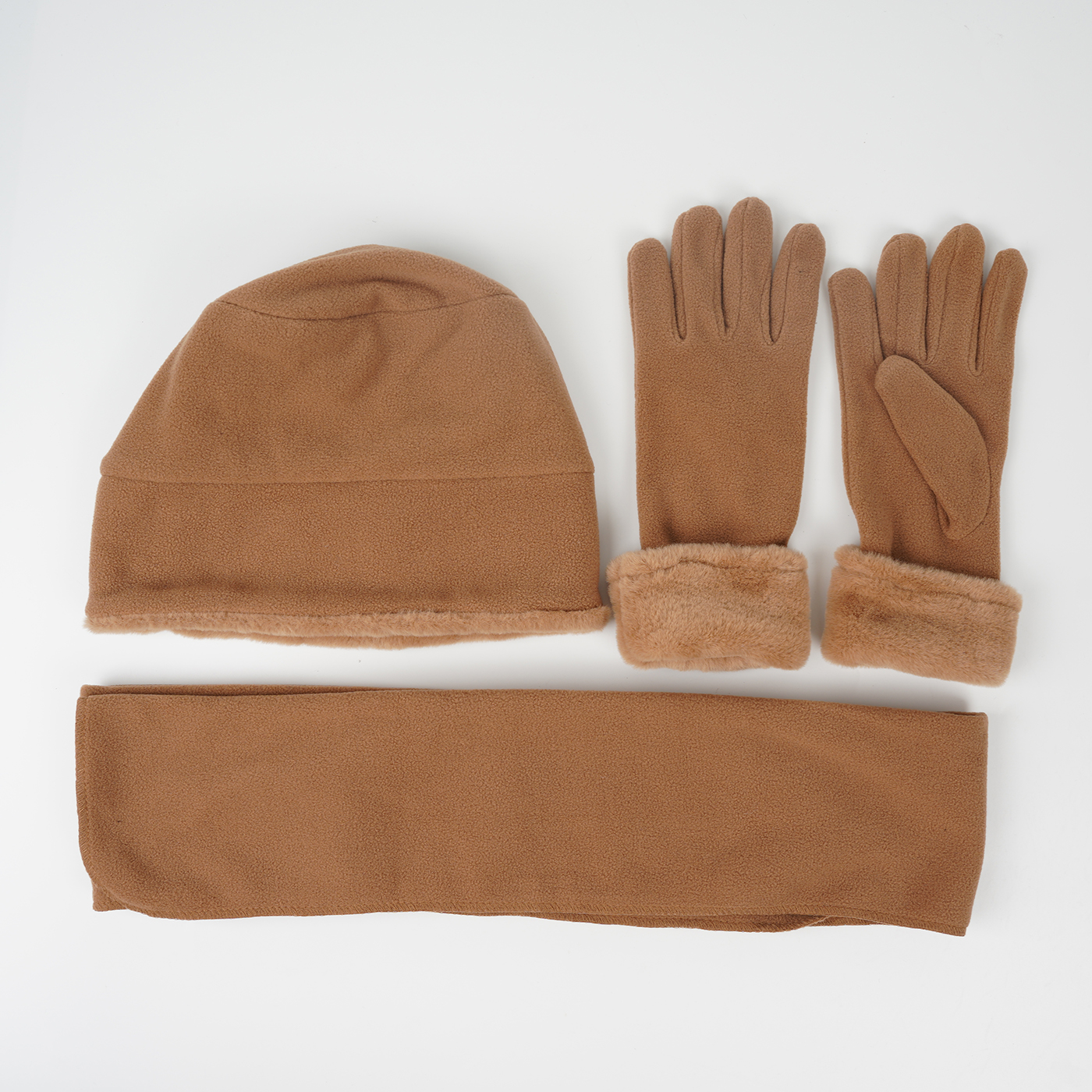 Polar Fleece Hat Scarf And Gloves Set3