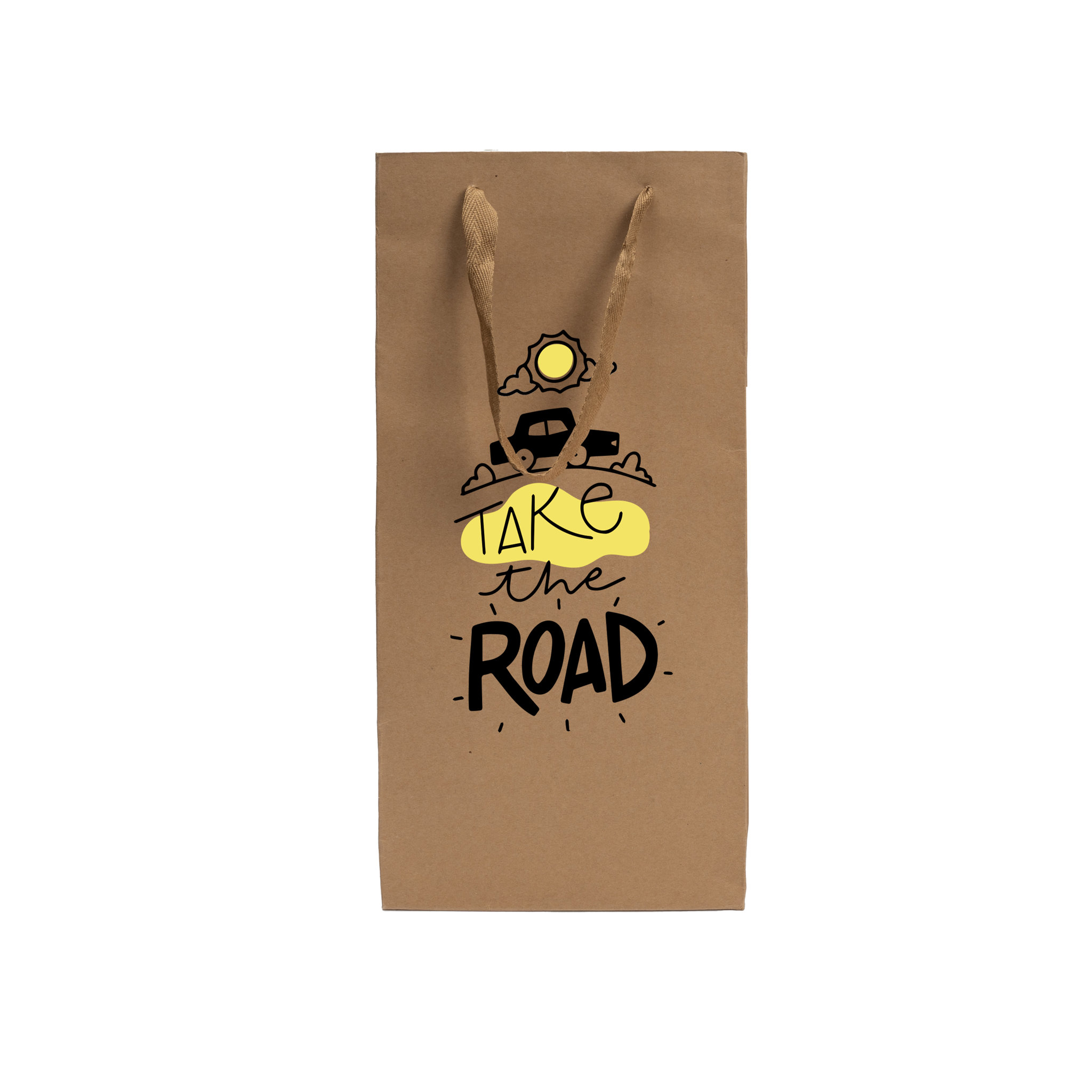 Single Bottle Kraft Paper Wine Bag