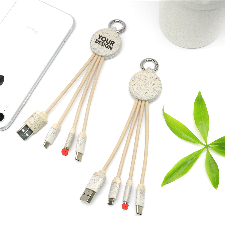 Wheat Straw Multi-Cable Charging Cables1