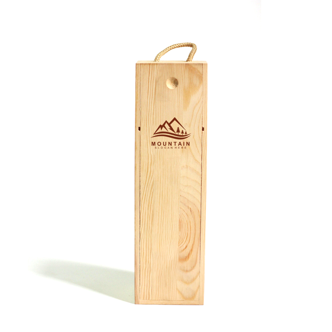 Weinkiste, Wein-Geschenkbox, einzeln, aus Holz