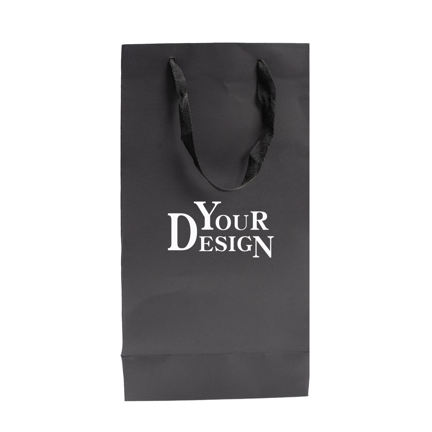 Double Bottle Black Cardboard Wine Bag1