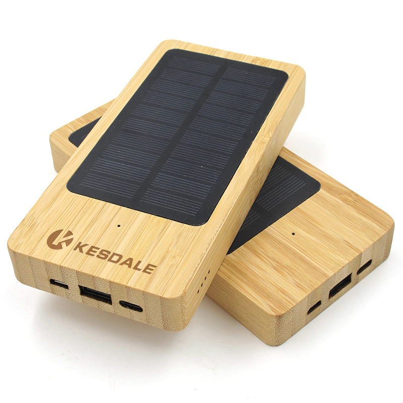 Portable Bamboo Solar Power Bank