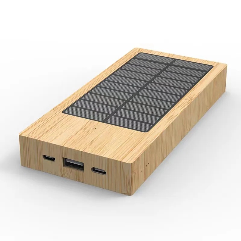 Portable Bamboo Solar Power Bank2