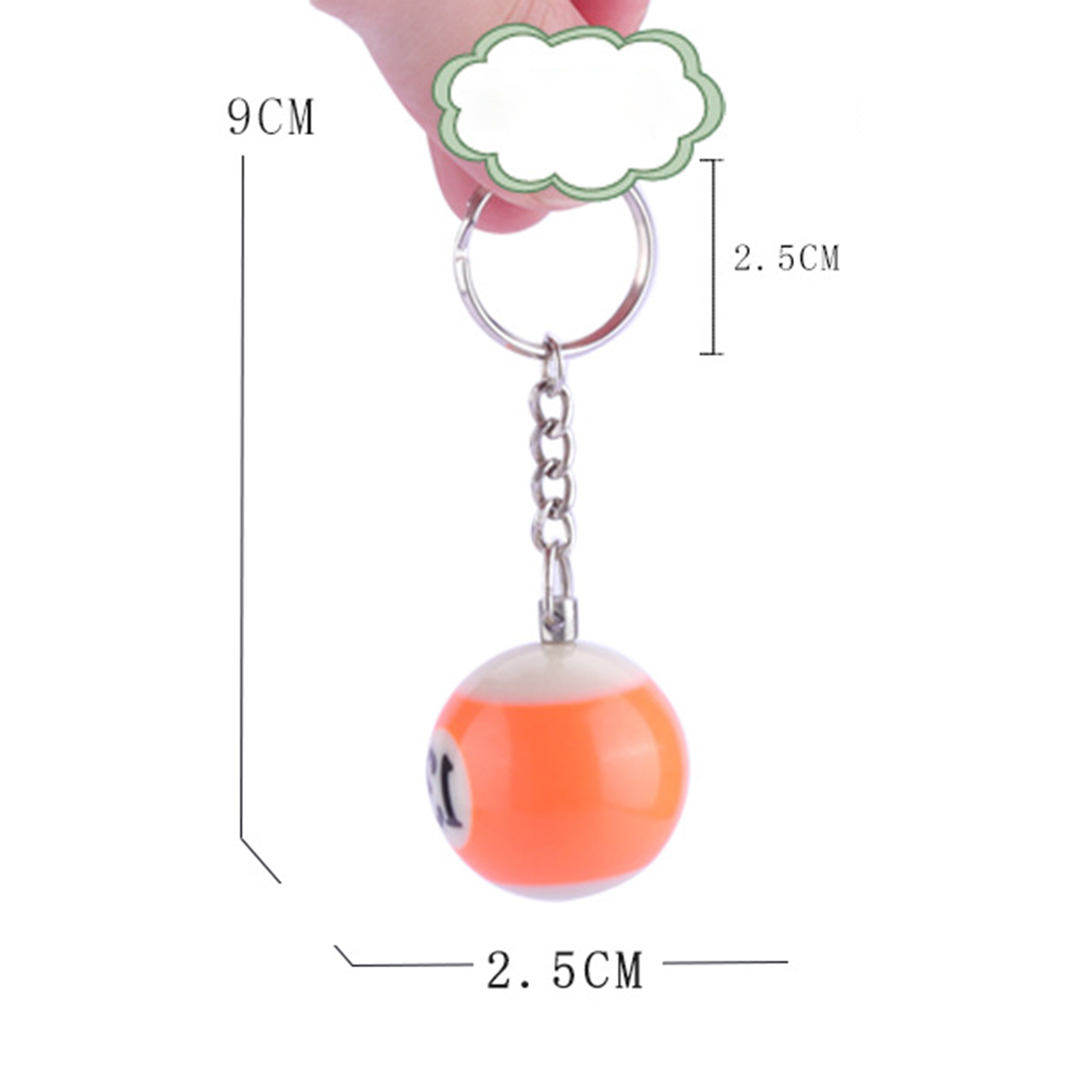 Billiard Ball Keychain2