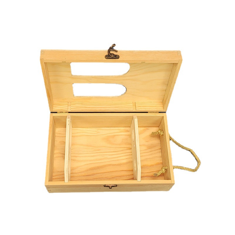 Wooden Double Wine Bottle Gift Box2