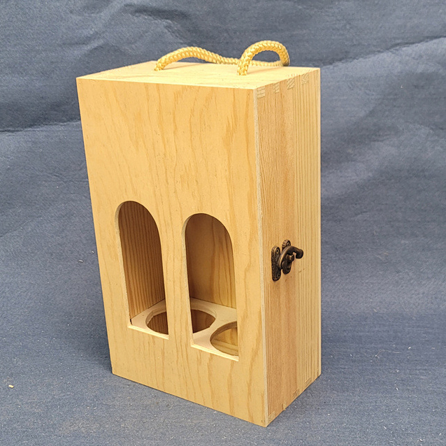 Wooden Double Wine Bottle Gift Box3