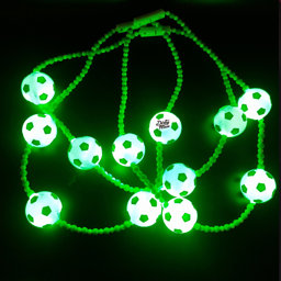 LED Soccer Ball Bead Necklace