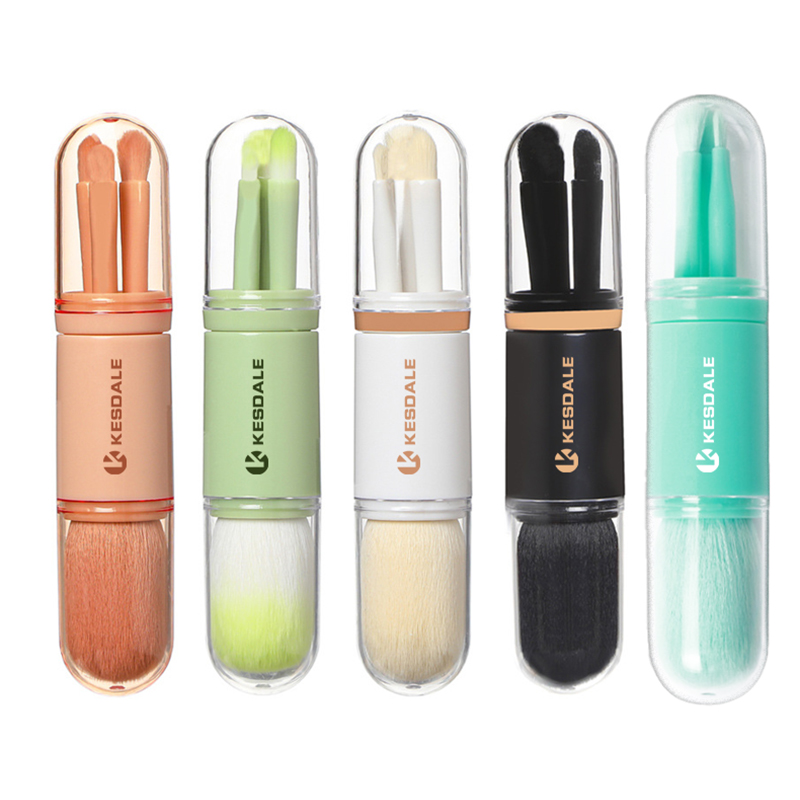 Make-up-Pinsel-Set, 4-in-1, einziehbar