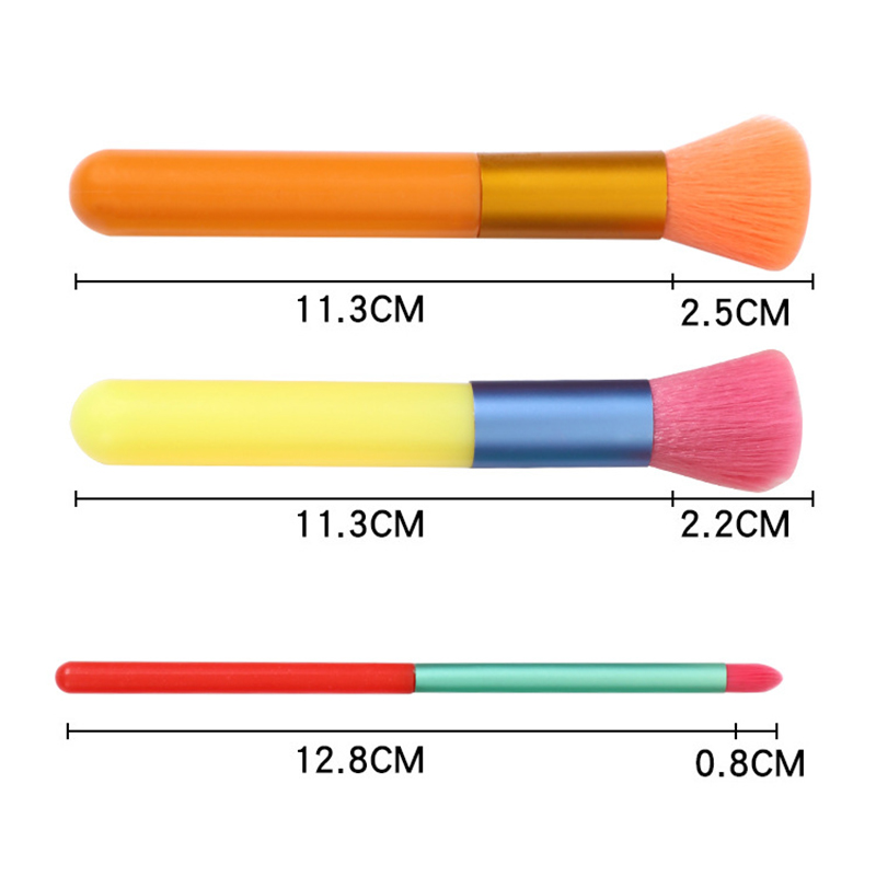 10 Pcs Colourful Makeup Brushes2