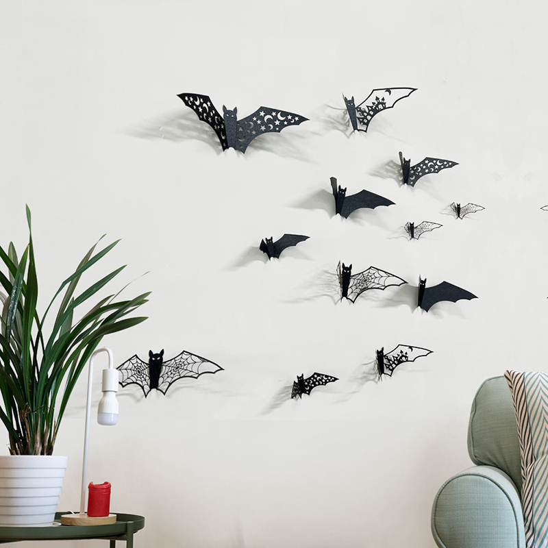 3D Bat Halloween Decoration Stickers Set2