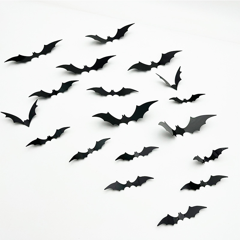 11Pcs 3D Bat Halloween Decoration Decals3