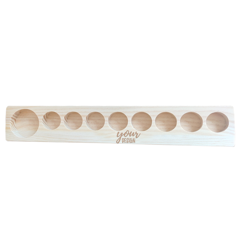 9 Holes Wooden Essential Oil Bottle Holder1