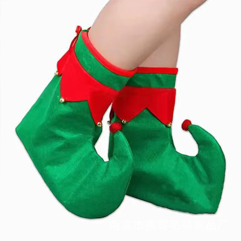 Christmas Elf Shoes Set With Bells3