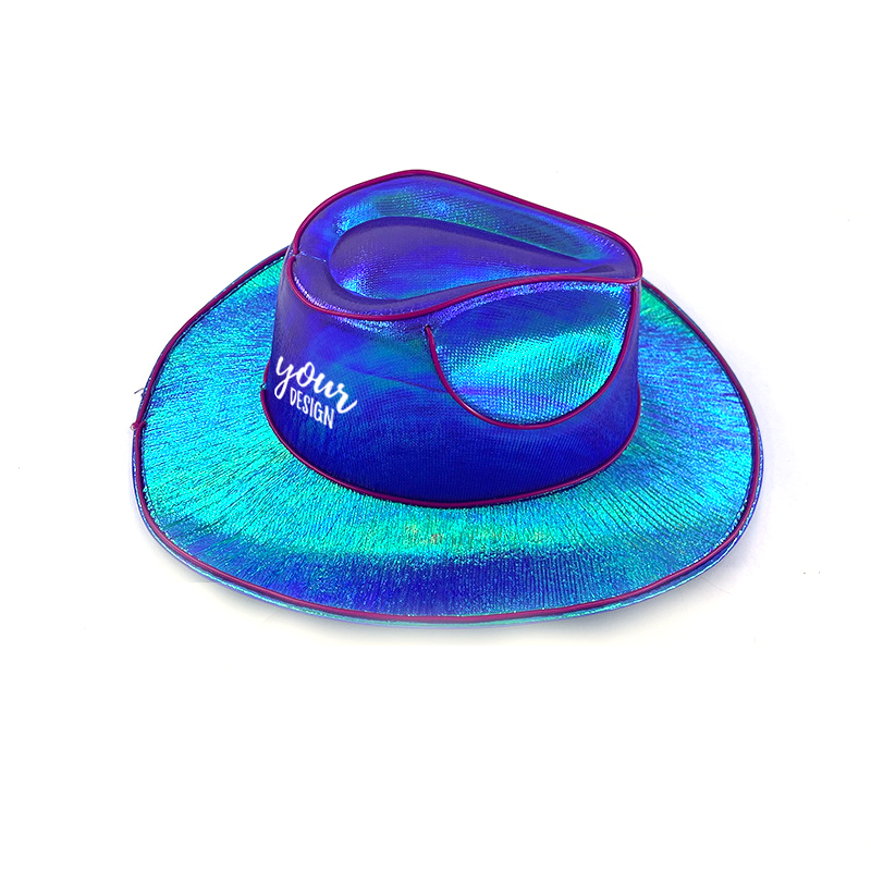Holographic Led Cow Hat2