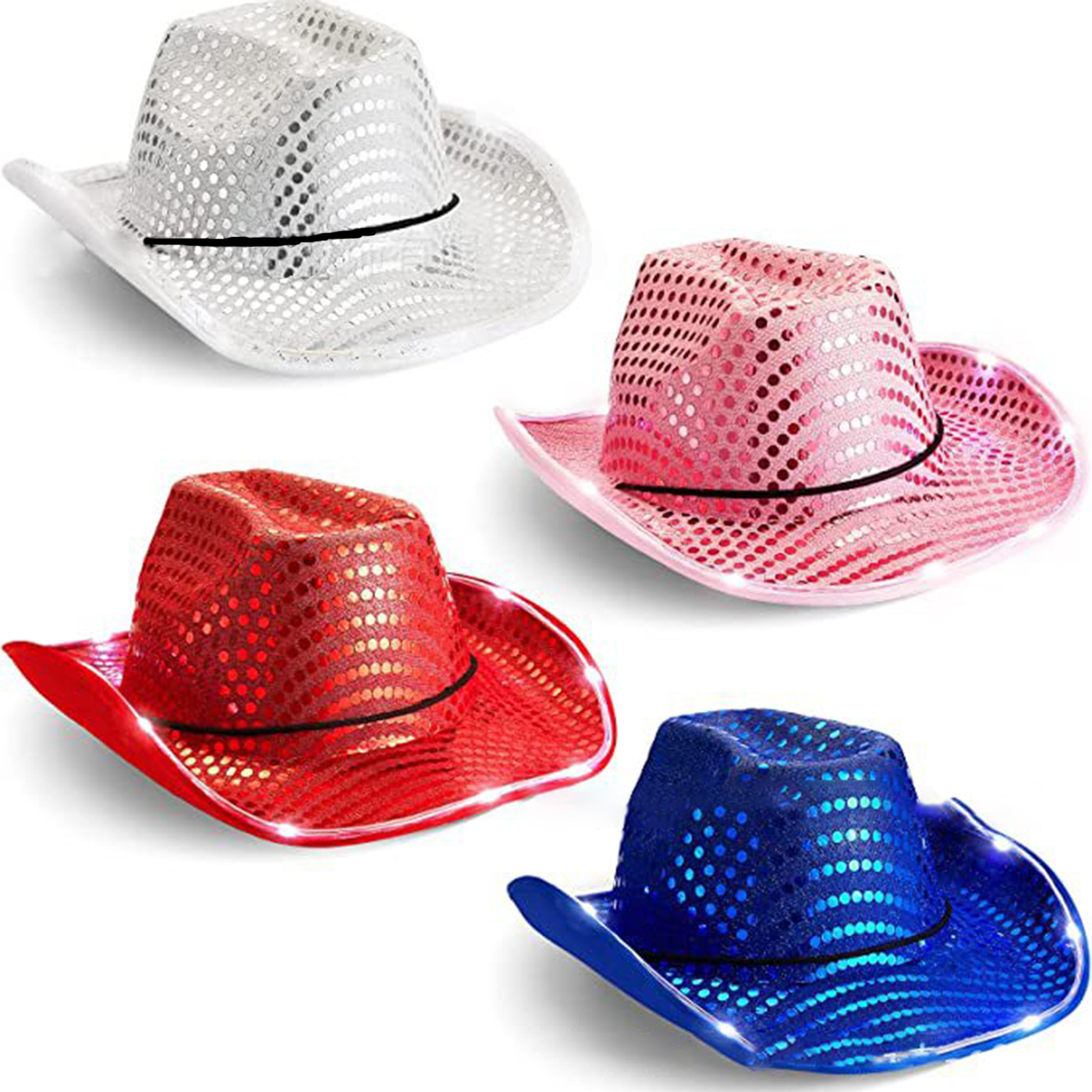 LED Sequin Cowboy Hat