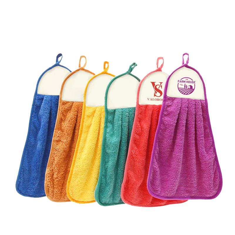 Hanging Coral Velvet Hand Dry Towel