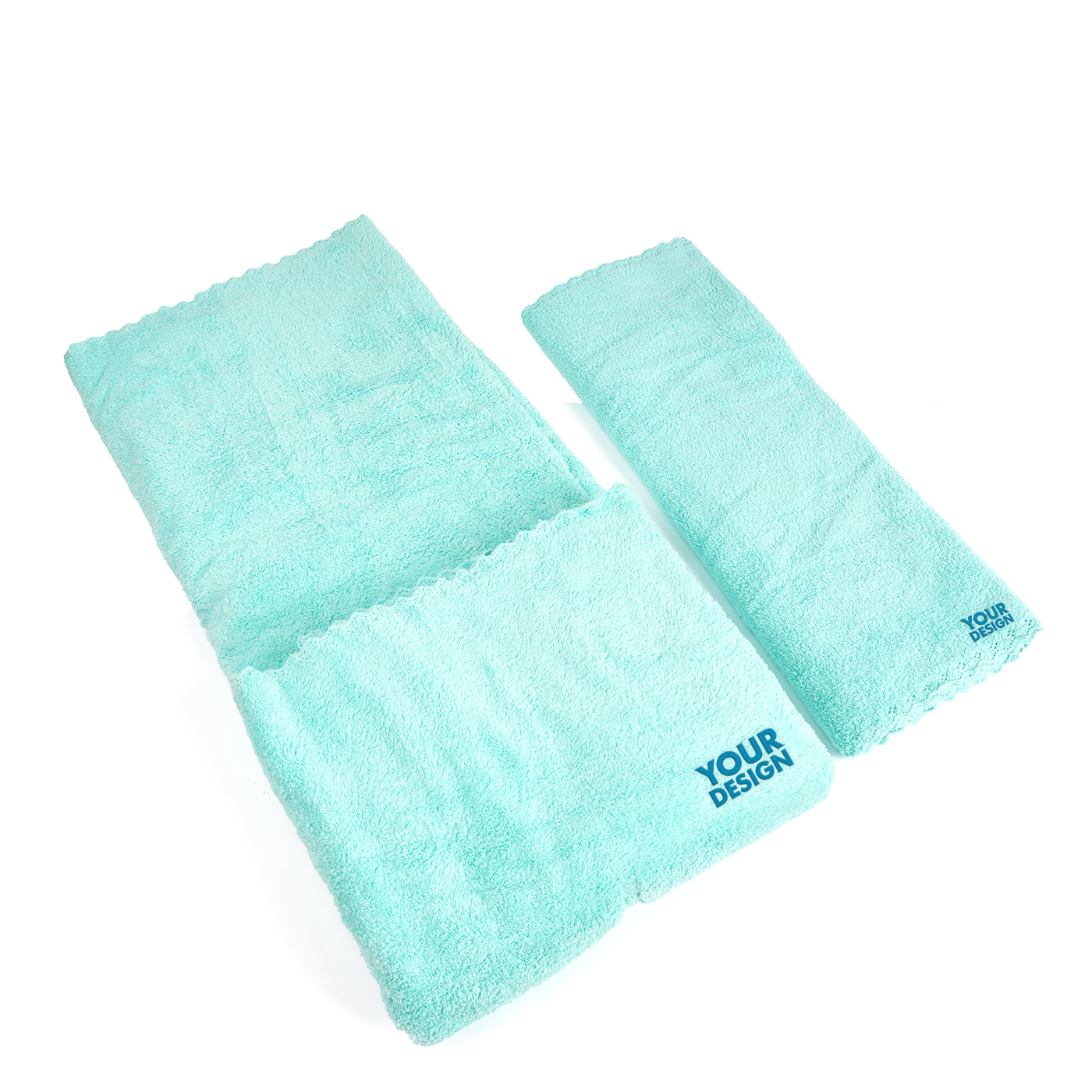 2Pcs Coral Fleece Bathroom Towel Set