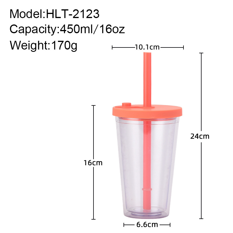 16oz. Dubble Milk Tea Cup With Straw2