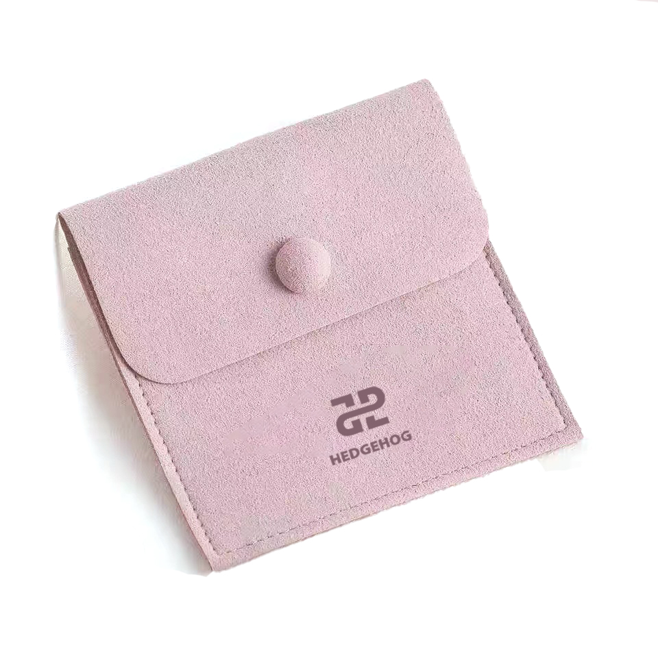 Microfiber Jewelry Pouch With Snap Button