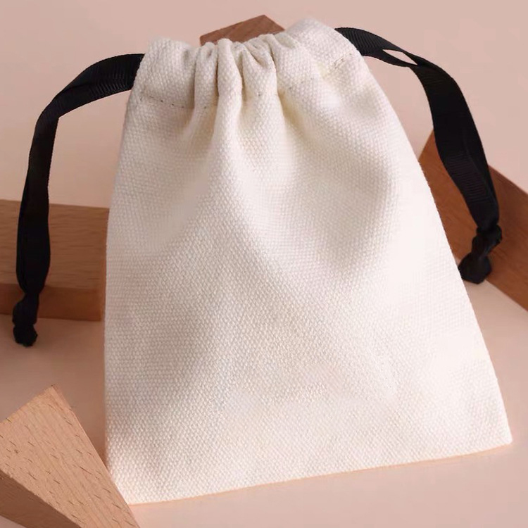 Drawstring Canvas Jewelry Bag2