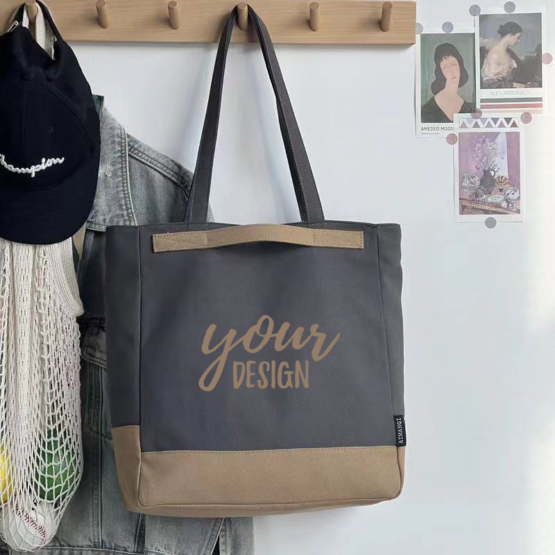 Canvas Tote Bag With Zipper1