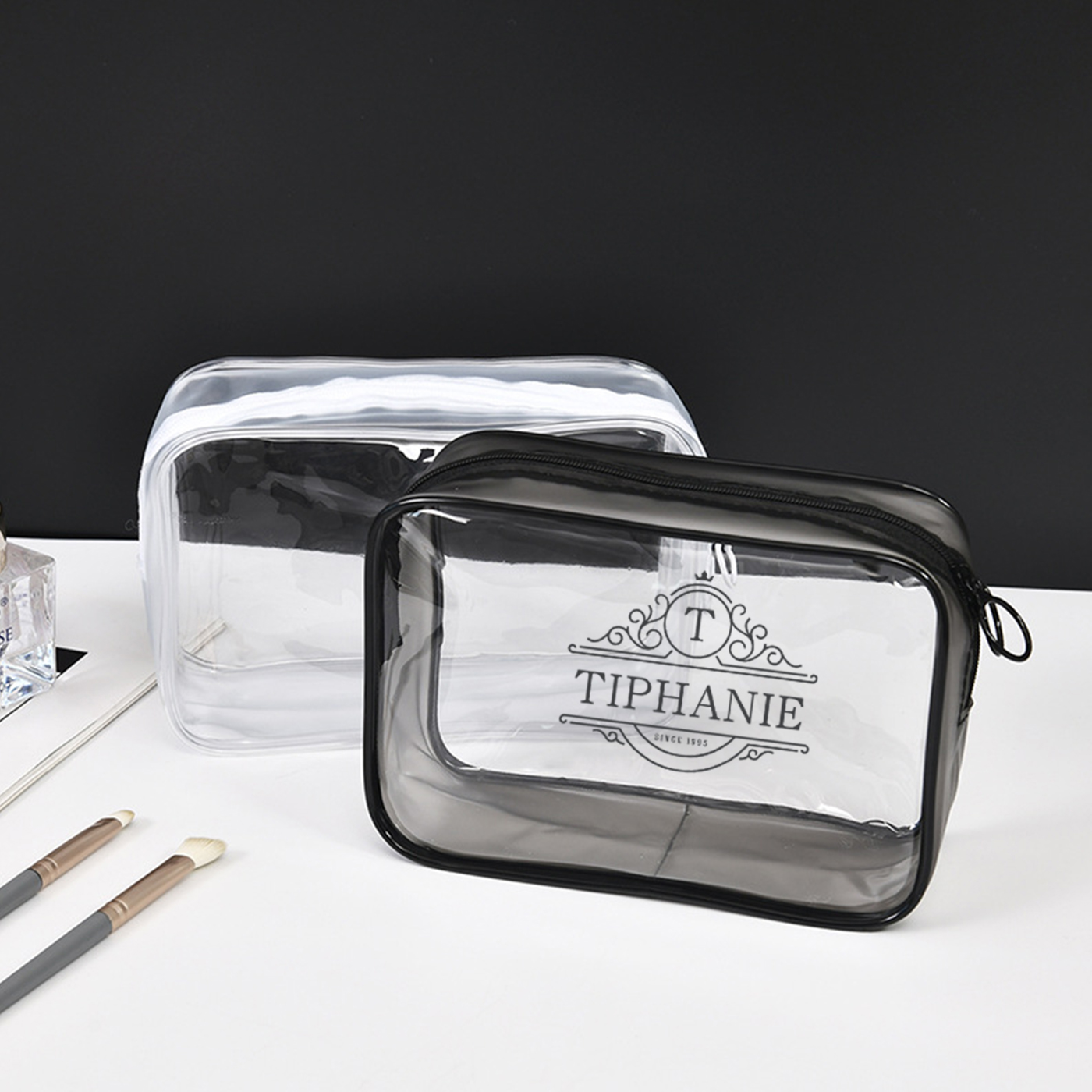 Kulturbeutel, Transparent, PVC