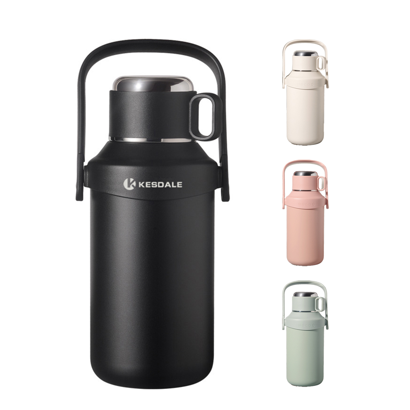 Outdoor Large Capacity Thermos Flask With Handle