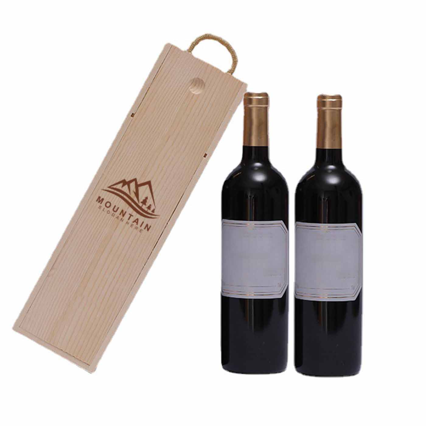 Custom Wooden Single Wine Bottle Gift Box