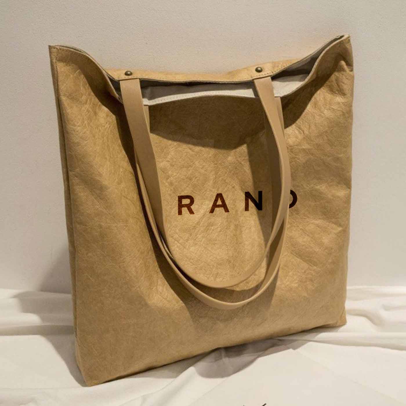 Schultertasche, Waschbar, Kraftpapier